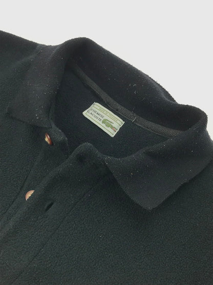 【中古品】【メンズ】  CHEMISE LACOSTE シュミーズ ラコステ FLEECE JACKET フリースジャケット フランス製 アウター 146-250121-yk-30-tag サイズ：表記なし カラー：ブラック 万代Net店