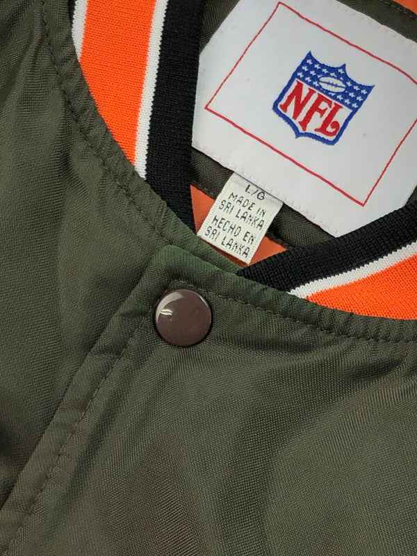 【現状渡し品】【メンズ】  NFL BROWNS NYLON STADIUM JACKET NFL ブラウンズ ナイロン スタジアム ジャケット アウター 146-250123-mo-10-tag サイズ：L カラー：カーキ 万代Net店