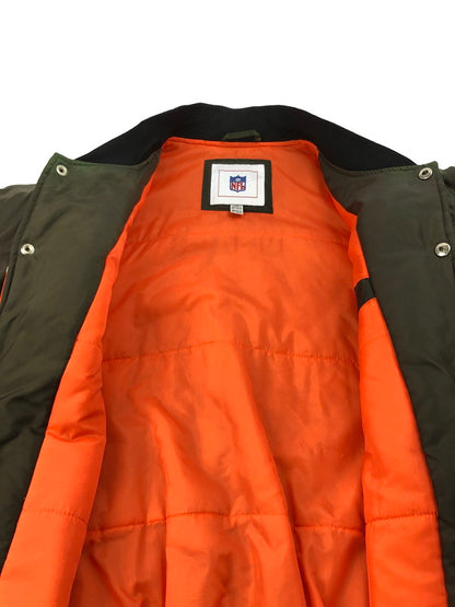 【現状渡し品】【メンズ】  NFL BROWNS NYLON STADIUM JACKET NFL ブラウンズ ナイロン スタジアム ジャケット アウター 146-250123-mo-10-tag サイズ：L カラー：カーキ 万代Net店