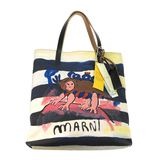 【中古品】【レディース】 MARNI マルニ COLORI MISTI MARNI PRINTED COTTON TOTE BAG カラーミスティ マルニ プリント コットン トートバッグ カバン 188-250124-yk-08-tag カラー：マルチカラー 万代Net店