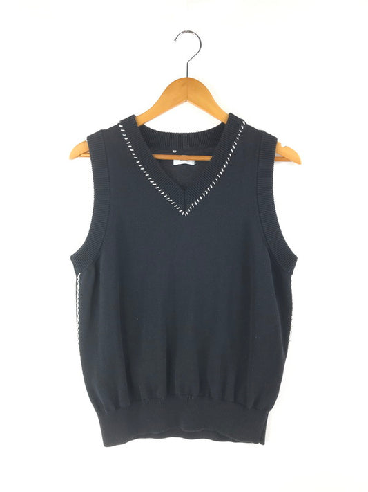 【中古品】【メンズ】 ALLEGE アレッジ COTTON KNIT VEST AL21S-KN01 コットンニットベスト トップス 140-250121-yk-12-tag サイズ：2 カラー：ブラック 万代Net店