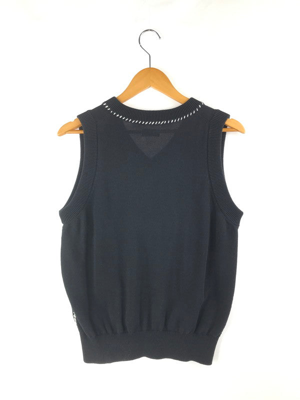 【中古品】【メンズ】 ALLEGE アレッジ COTTON KNIT VEST AL21S-KN01 コットンニットベスト トップス 140-250121-yk-12-tag サイズ：2 カラー：ブラック 万代Net店