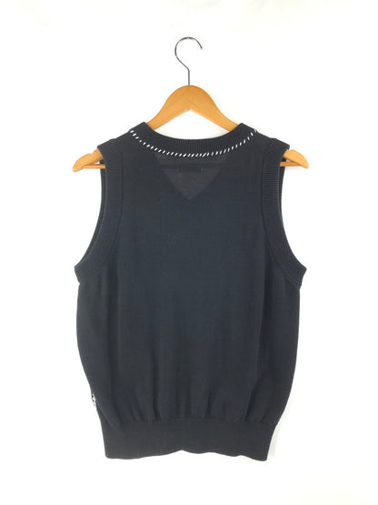 【中古品】【メンズ】 ALLEGE アレッジ COTTON KNIT VEST AL21S-KN01 コットンニットベスト トップス 140-250121-yk-12-tag サイズ：2 カラー：ブラック 万代Net店