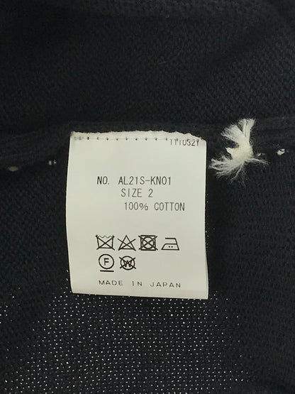 【中古品】【メンズ】 ALLEGE アレッジ COTTON KNIT VEST AL21S-KN01 コットンニットベスト トップス 140-250121-yk-12-tag サイズ：2 カラー：ブラック 万代Net店