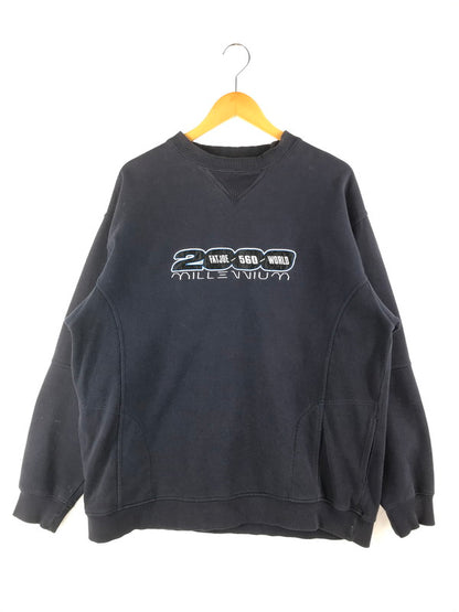 【中古品】【メンズ】 FATJOE 560 ファットジョー560 刺繡 スウェットシャツ トップス トレーナー 142-250121-yk-06-tag サイズ：XL カラー：ネイビー 万代Net店