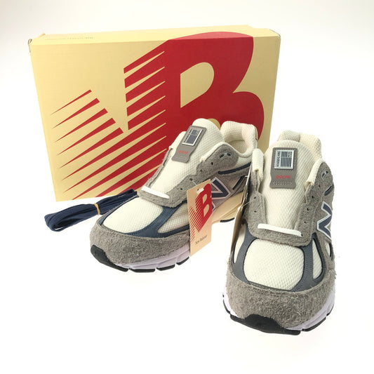 【中古美品】【メンズ】 NEW BALANCE ニューバランス U990TA4 990V4 GRAY SLATE BLUE グレー スレートブルー スニーカー 靴 162-250126-hi-09-tag サイズ：28.5cm US 10 1/2 カラー：WHITE/GRAY/NAVY 万代Net店