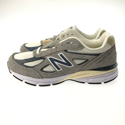 【中古美品】【メンズ】 NEW BALANCE ニューバランス U990TA4 990V4 GRAY SLATE BLUE グレー スレートブルー スニーカー 靴 162-250126-hi-09-tag サイズ：28.5cm US 10 1/2 カラー：WHITE/GRAY/NAVY 万代Net店