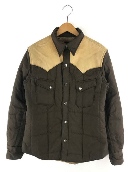 【中古品】【メンズ】 SUGAR CANE シュガーケーン LEATHER YOKE DOWN JACKET SC10749 レザーヨークダウンジャケット アウター 145-250206-ki-04-tag サイズ：M カラー：ブラウン 万代Net店