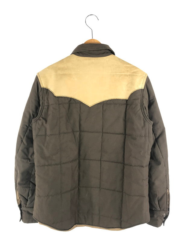 【中古品】【メンズ】 SUGAR CANE シュガーケーン LEATHER YOKE DOWN JACKET SC10749 レザーヨークダウンジャケット アウター 145-250206-ki-04-tag サイズ：M カラー：ブラウン 万代Net店