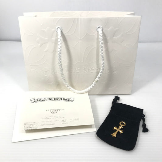 【中古美品】【メンズ】 CHROME HEARTS クロムハーツ 22K TINY CH CROSS タイニー CH クロス ペンダントトップ アクセサリー 190-250127-na-01-tag カラー：ゴールド 万代Net店