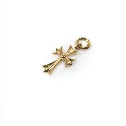 【中古美品】【メンズ】 CHROME HEARTS クロムハーツ 22K TINY CH CROSS タイニー CH クロス ペンダントトップ アクセサリー 190-250127-na-01-tag カラー：ゴールド 万代Net店