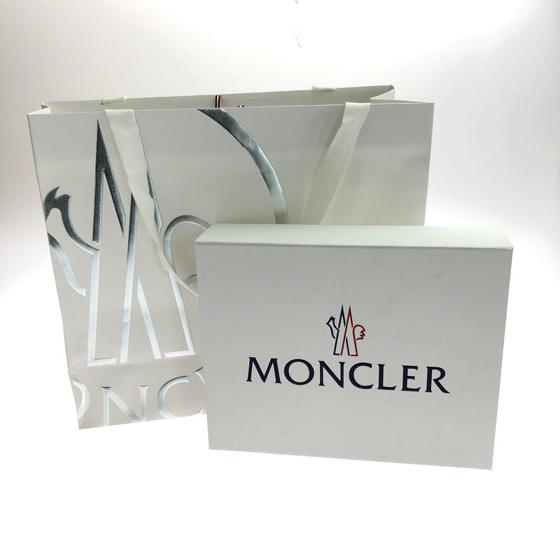 【中古美品】【メンズ】 MONCLER モンクレール GIROCOLLO TRICOT I20919C00002 M1509 モノグラムパッチ コットンベルベット ニット セーター トップス 141-250201-hi-01-tag サイズ：XL カラー：ネイビー 万代Net店