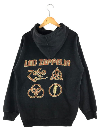 【中古品】【メンズ】 ARTIMONDE LED ZEPPELIN レッドツェッペリン 00's PRINT PUKKOVER PARKA プリント プルオーバーパーカー 146-250209-hi-11-tag サイズ：M カラー：ブラック 万代Net店