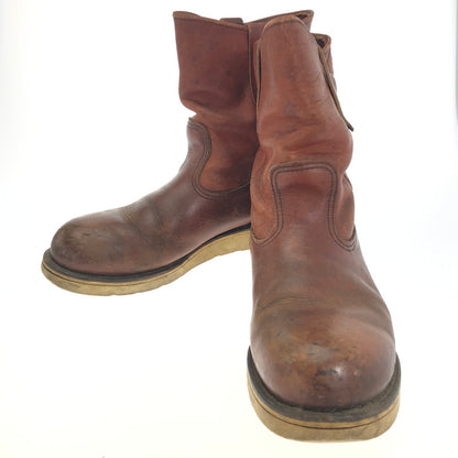 【現状渡し品】【メンズ】 RED WING レッドウィング PECOS BOOTS ANSI Z41 PT91 696 ペコスブーツ PTタグ ワークブーツ 靴 164-250130-hi-22-tag サイズ：85D カラー：ブラウン 万代Net店