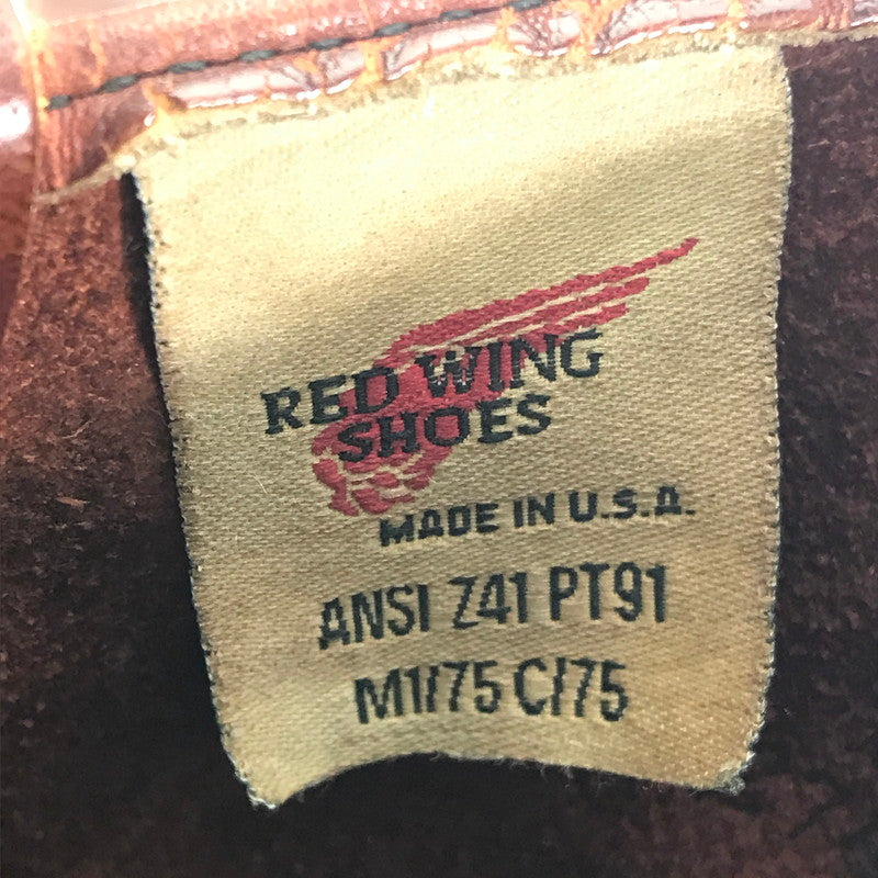 【現状渡し品】【メンズ】 RED WING レッドウィング PECOS BOOTS ANSI Z41 PT91 696 ペコスブーツ PTタグ ワークブーツ 靴 164-250130-hi-22-tag サイズ：85D カラー：ブラウン 万代Net店