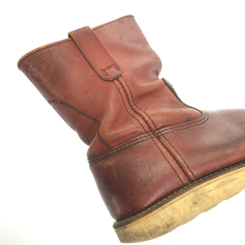 【現状渡し品】【メンズ】 RED WING レッドウィング PECOS BOOTS ANSI Z41 PT91 696 ペコスブーツ PTタグ ワークブーツ 靴 164-250130-hi-22-tag サイズ：85D カラー：ブラウン 万代Net店