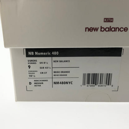 【中古品】【メンズ】 NEW BALANCE ニューバランス × KITH キス コラボ TAN ORANGE NM480NYC ヌメリック480 マディソンスクエアガーデン タンオレンジ スニーカー 靴 162-250126-hi-08-tag サイズ：27cm US 9 カラー：BEIGE ORANGE 万代Net店