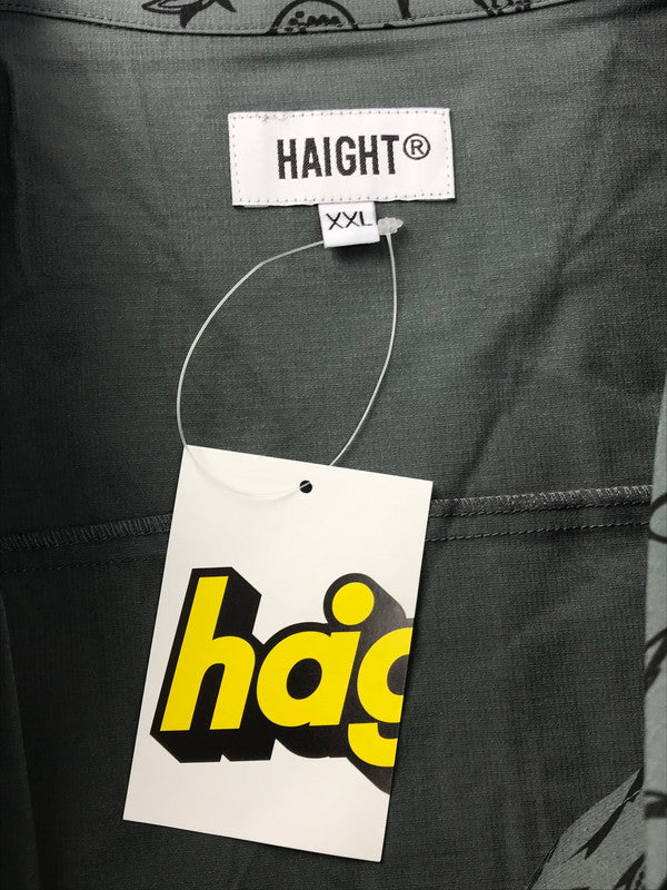 【中古美品】【メンズ】 HAIGHT ヘイト × YARZ ヤーズ コラボ OPEN COLLAR SHIRT HTYZ-244001 オープンカラーシャツ ペイズリー 総柄 半袖シャツ 142-250202-hi-13-tag サイズ：XXL カラー：チャコール 万代Net店