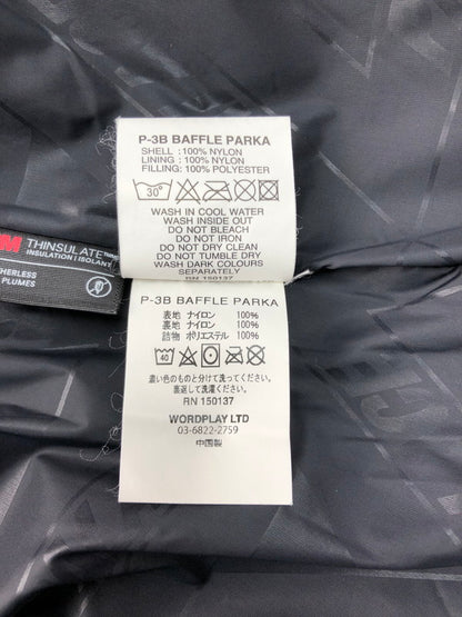 【中古品】【メンズ】 PALACE パレス P-3B BAFFLE PARKA バッフルパーカ 中綿ジャケット アウター 142-250201-hi-06-tag サイズ：L カラー：ブラック 万代Net店