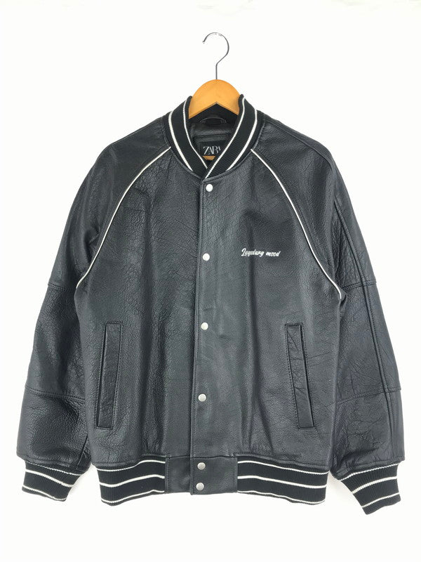 【中古品】【メンズ】 ZARA ザラ ALL LEATHER BOMBER JACKET  オールレザー ボンバージャケット アウター 147-250201-mo-15-tag サイズ：S カラー：ブラック 万代Net店