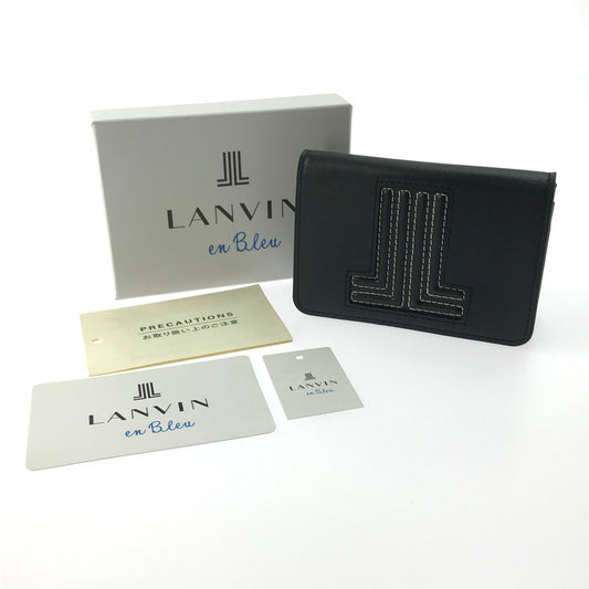 【中古美品】【メンズ/レディース】 LANVIN en Bleu ランバンオンブルー 484114-10 名刺入れ 財布 200-250126-mo-17-tag カラー：ブラック 万代Net店