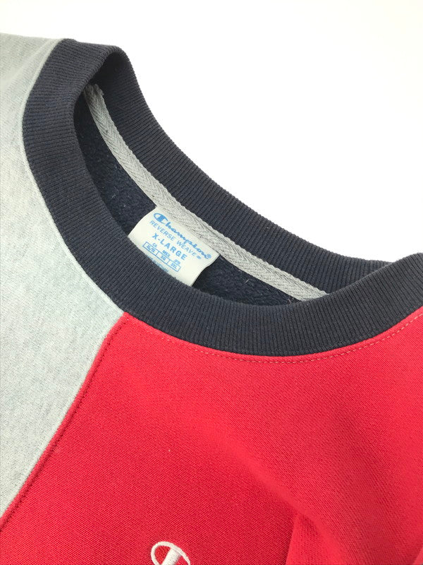 【中古品】【メンズ】 Champion チャンピオン 青単タグ復刻 REVERSE WEAVE SWEAT 切り替え カンガルーポケット リバースウィーブ スウェット トップス スウェット トレーナー 146-250128-ki-06-tag サイズ：XL カラー：マルチ 万代Net店