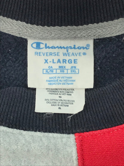 【中古品】【メンズ】 Champion チャンピオン 青単タグ復刻 REVERSE WEAVE SWEAT 切り替え カンガルーポケット リバースウィーブ スウェット トップス スウェット トレーナー 146-250128-ki-06-tag サイズ：XL カラー：マルチ 万代Net店