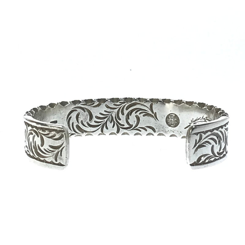 【中古品】【メンズ】  NAUTILUS ART JEWERY ノーチラスアートジュエリー ORIGINAL ENGRAVED BANGLE オリジナル 刻印 バングル 唐草彫りSV アクセサリー 191-250201-yk-08-tag カラー：SILVER 万代Net店