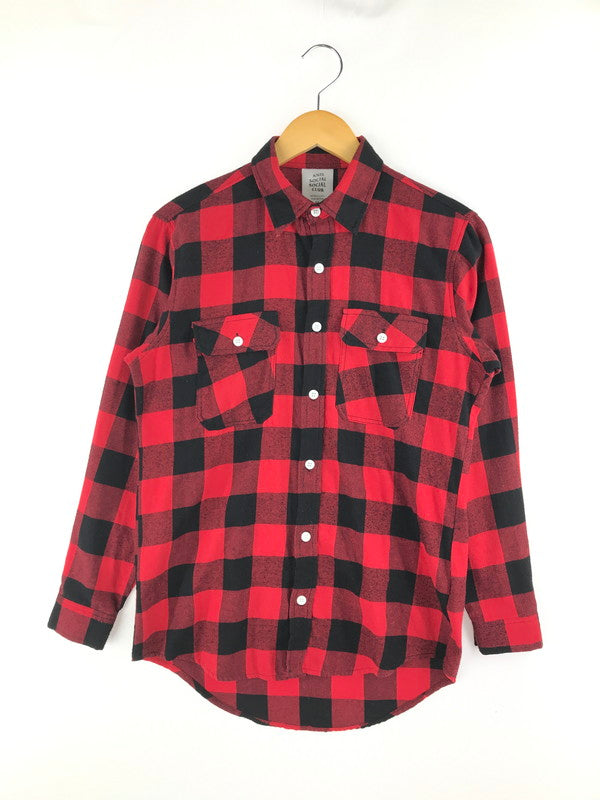 【中古品】【メンズ】 ANTI SOCIAL SOCIAL CLUB アンチソーシャルソーシャルクラブ L/S FLANNEL SHIRT ロングスリーブ フランネルシャツ USA製 長袖 シャツ 142-250128-yk-16-tag サイズ：Ｍ カラー：レッド 万代Net店