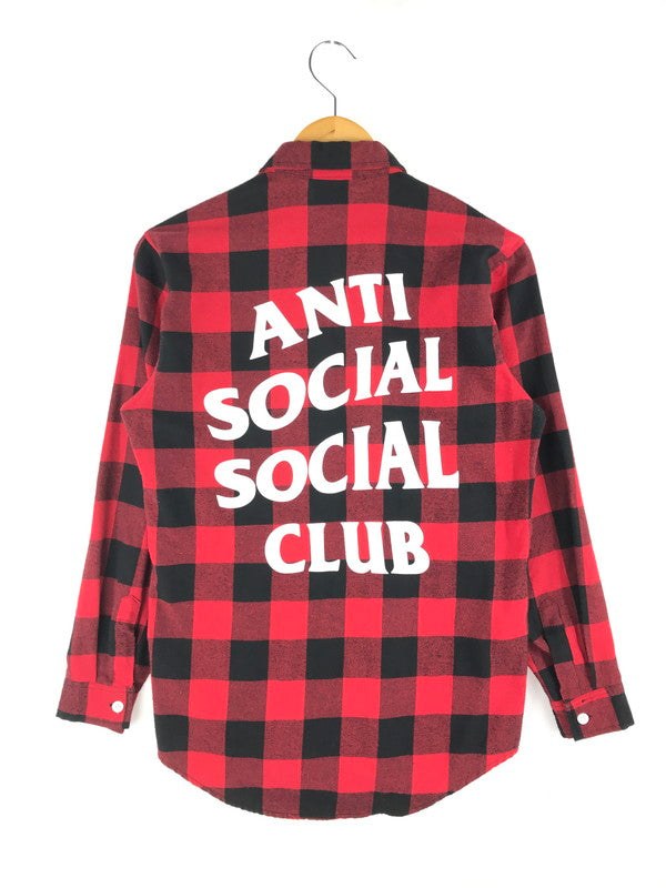 【中古品】【メンズ】 ANTI SOCIAL SOCIAL CLUB アンチソーシャルソーシャルクラブ L/S FLANNEL SHIRT ロングスリーブ フランネルシャツ USA製 長袖 シャツ 142-250128-yk-16-tag サイズ：Ｍ カラー：レッド 万代Net店
