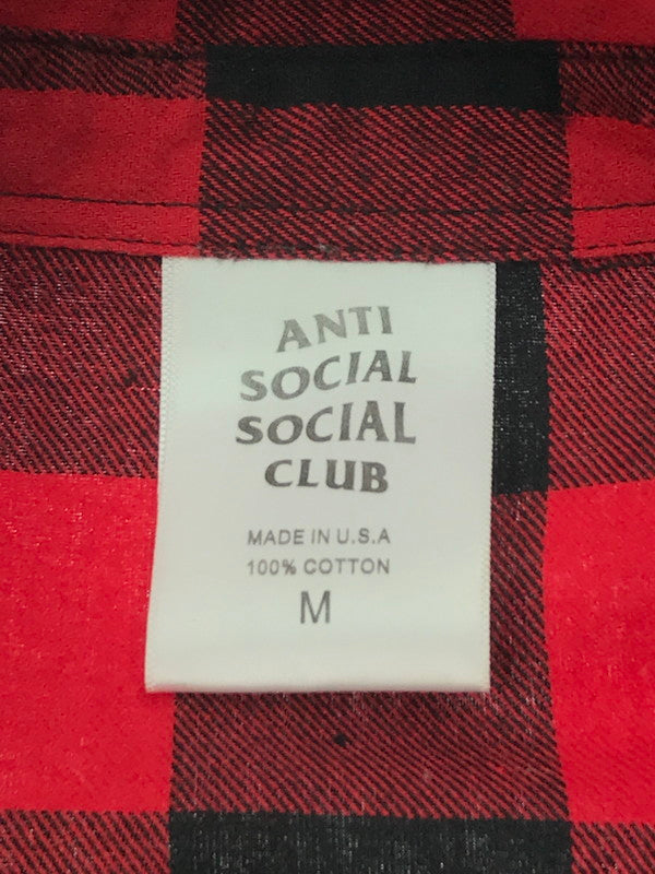 【中古品】【メンズ】 ANTI SOCIAL SOCIAL CLUB アンチソーシャルソーシャルクラブ L/S FLANNEL SHIRT ロングスリーブ フランネルシャツ USA製 長袖 シャツ 142-250128-yk-16-tag サイズ：Ｍ カラー：レッド 万代Net店