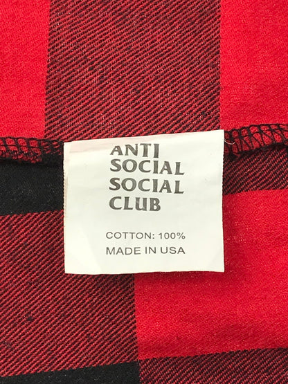 【中古品】【メンズ】 ANTI SOCIAL SOCIAL CLUB アンチソーシャルソーシャルクラブ L/S FLANNEL SHIRT ロングスリーブ フランネルシャツ USA製 長袖 シャツ 142-250128-yk-16-tag サイズ：Ｍ カラー：レッド 万代Net店