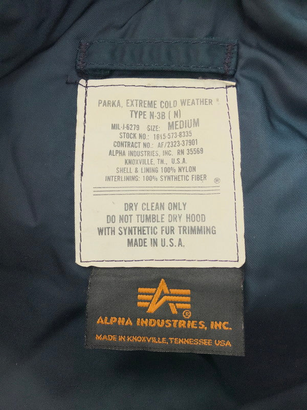 【中古品】【メンズ】 ALPHA アルファ N-3B FLIGHT JACKET 1615-573-8335 N-3B フライトジャケット 中綿ジャケット アウター 145-250206-hi-10-tag サイズ：M カラー：ネイビー 万代Net店