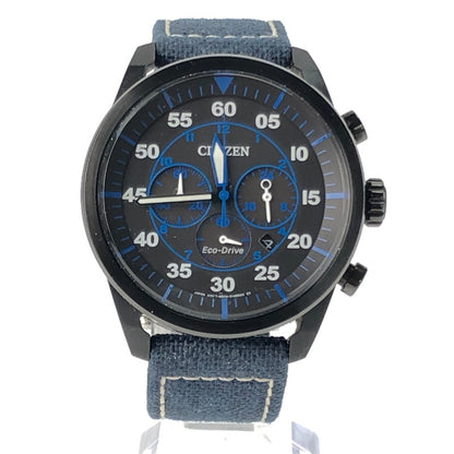 【中古品】【メンズ】 CITIZEN シチズン ECO-DRIVE CA4215-39E エコドライブ デイトクロノグラフ 腕時計 197-250205-yk-09-tag カラー：ネイビー 万代Net店