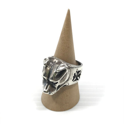 【中古品】【メンズ】 BILL WALL LEATHER ビルウォールレザー LARGE DOG HEAD RING R327 ラージ ドッグ ヘッド リング 指輪 アクセサリー 192-250127-na-03-tag サイズ：約20号 カラー：シルバー 万代Net店