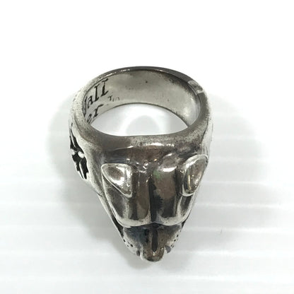 【中古品】【メンズ】 BILL WALL LEATHER ビルウォールレザー LARGE DOG HEAD RING R327 ラージ ドッグ ヘッド リング 指輪 アクセサリー 192-250127-na-03-tag サイズ：約20号 カラー：シルバー 万代Net店