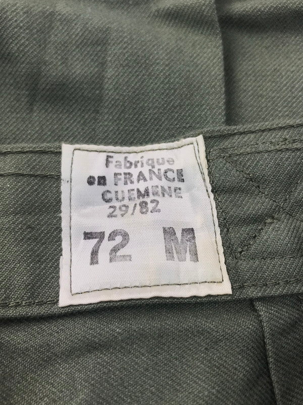 【中古品】【メンズ】 FRENCH ARMY フランス軍 70's 72M MECHANIC WORK PANTS 70年代 メカニックワークパンツ AILEE ZIP ミリタリーパンツ ヴィンテージ 157-250130-hi-19-tag サイズ：29/82 カラー：オリーブ 万代Net店