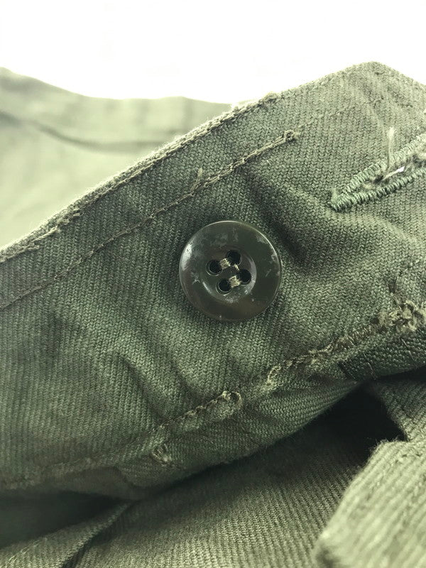 【中古品】【メンズ】 FRENCH ARMY フランス軍 70's 72M MECHANIC WORK PANTS 70年代 メカニックワークパンツ AILEE ZIP ミリタリーパンツ ヴィンテージ 157-250130-hi-19-tag サイズ：29/82 カラー：オリーブ 万代Net店