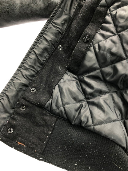 【現状渡し品】【メンズ】 TOPGUN トップガン VARSITY JACKET ワッペン付き 切り替え バーシティジャケット スタジャン アウター 145-250201-hi-08-tag サイズ：L カラー：ブラック 万代Net店