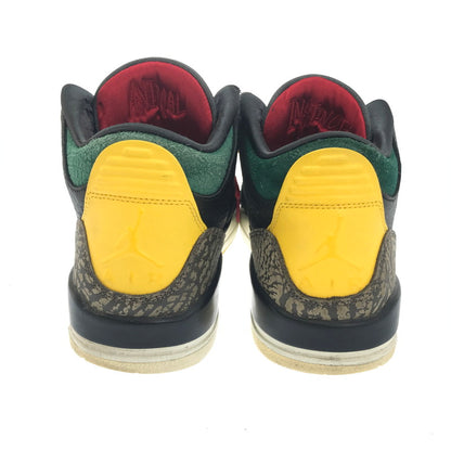 【中古品】【メンズ】 NIKE ナイキ AIR JORDAN 3 RETRO SE ANMAL INSTINCT 2.0 CV3583-003 エアジョーダン 3 レトロ SE アニマルインスティンクト 2.0 スニーカー 靴 160-250130-hi-07-tag サイズ：26.5cm US 8.5 カラー：BLACK/BLACK-WHITE-GORGE GREEN 万代Net店
