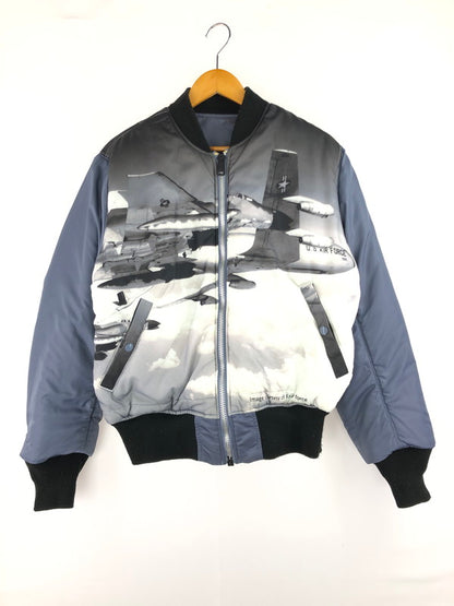 【中古品】【メンズ】 ALPHA アルファ REVERSIBLE MA-1 FLIGHT JACKET TA0411-9007 リバーシブル MA-1 フライトジャケット フォトプリント ミリタリージャケット 中綿ジャケット アウター 145-250201-hi-18-tag サイズ：M カラー：ブルー 万代Net店