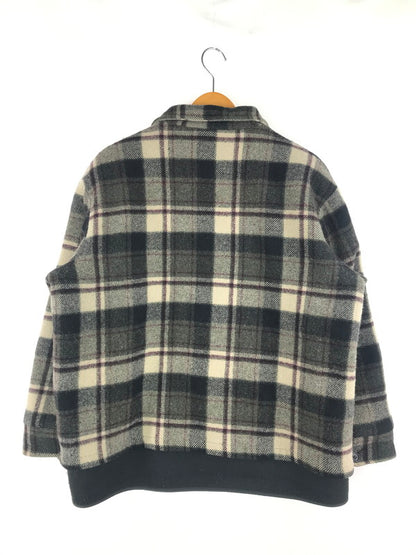 【中古品】【メンズ】 WOOLRICH ウールリッチ 90's WOOL CHECK JACKET 90年代 ウールチェックジャケット 裏地ボア アウター 146-250202-hi-10-tag サイズ：XL カラー：グレー 万代Net店