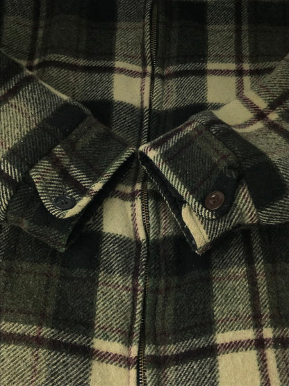 【中古品】【メンズ】 WOOLRICH ウールリッチ 90's WOOL CHECK JACKET 90年代 ウールチェックジャケット 裏地ボア アウター 146-250202-hi-10-tag サイズ：XL カラー：グレー 万代Net店