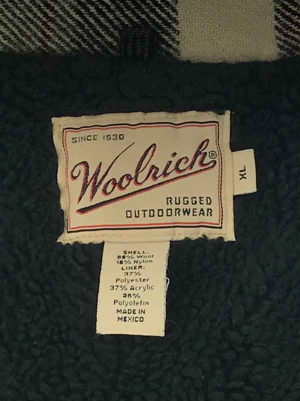 【中古品】【メンズ】 WOOLRICH ウールリッチ 90's WOOL CHECK JACKET 90年代 ウールチェックジャケット 裏地ボア アウター 146-250202-hi-10-tag サイズ：XL カラー：グレー 万代Net店