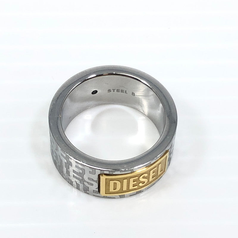 【中古品】【レディース】 DIESEL ディーゼル STAINLESS STEEL BAND RING DX142700DJW ステンレス スティール バンドリング 指輪 アクセサリー 192-250205-yk-03-tag サイズ：約15号 カラー：シルバー 万代Net店