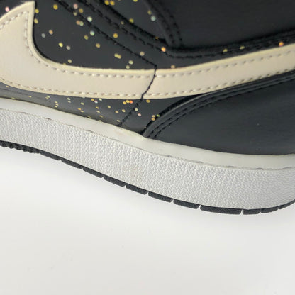 【中古品】【レディース】 NIKE ナイキ AIR JORDAN 1 MID SE GS BLACK SPECKLE GLITTER AV5174-001 エア ジョーダン 1 ミッド ブラック スピークル グリッター スニーカー 靴 166-250204-na-07-tag サイズ：25cm US 7Y カラー：BLACK/WHITE-BLACK 万代Net店