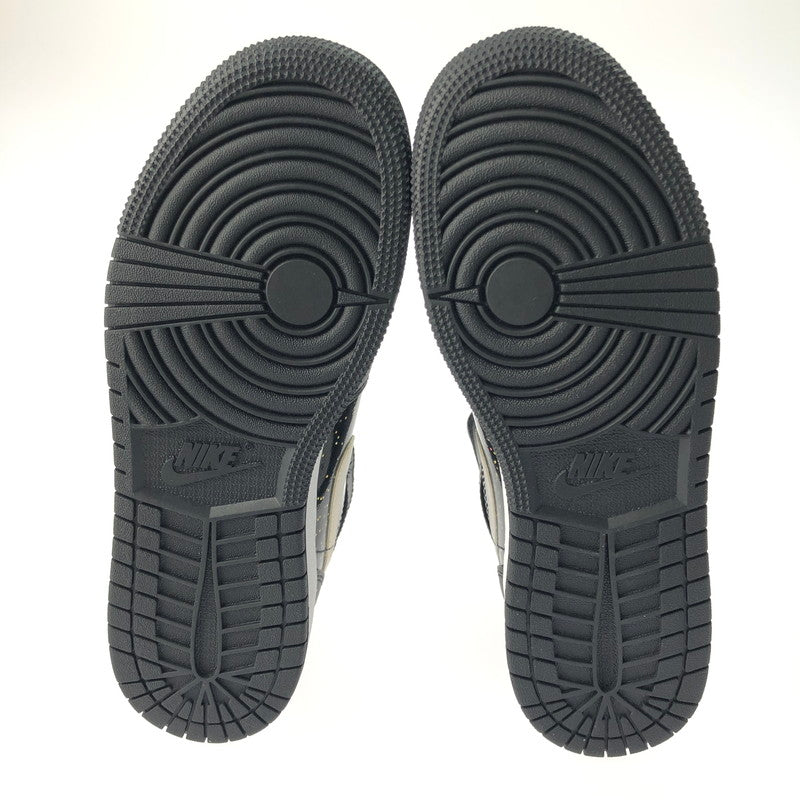 【中古品】【レディース】 NIKE ナイキ AIR JORDAN 1 MID SE GS BLACK SPECKLE GLITTER AV5174-001 エア ジョーダン 1 ミッド ブラック スピークル グリッター スニーカー 靴 166-250204-na-07-tag サイズ：25cm US 7Y カラー：BLACK/WHITE-BLACK 万代Net店