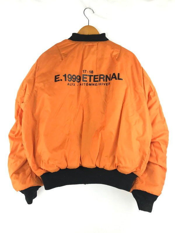 【中古品】【メンズ】  1017 ALYX 9SM 1017 アリクス 9SM × ALPHA アルファ 別注 コラボ ETERNAL BOMBER JACKET エターナルボンバージャケット MA-1 アウター 141-250205-yk-10-tag サイズ：XL カラー：ブラック/オレンジ 万代Net店