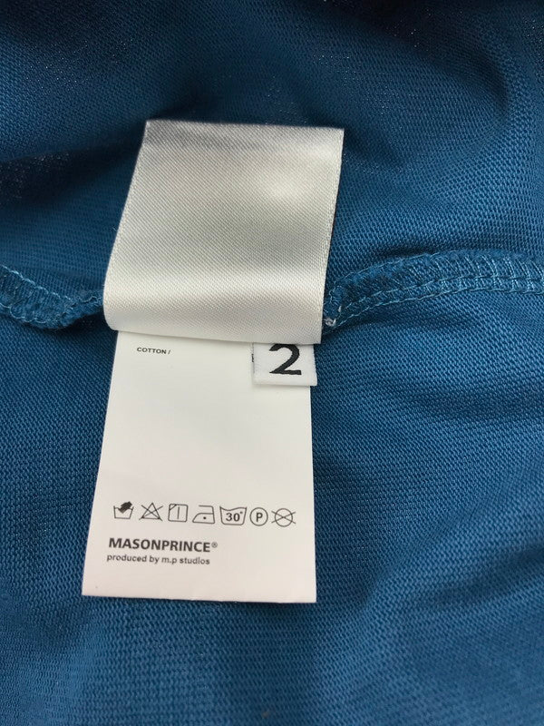 【中古品】【メンズ】 MASON PRINCE メイソンプリンス LOGO ZIP PARKA ロゴ ジップパーカー プルオーバー 147-250209-hi-13-tag サイズ：2 カラー：ブルー 万代Net店