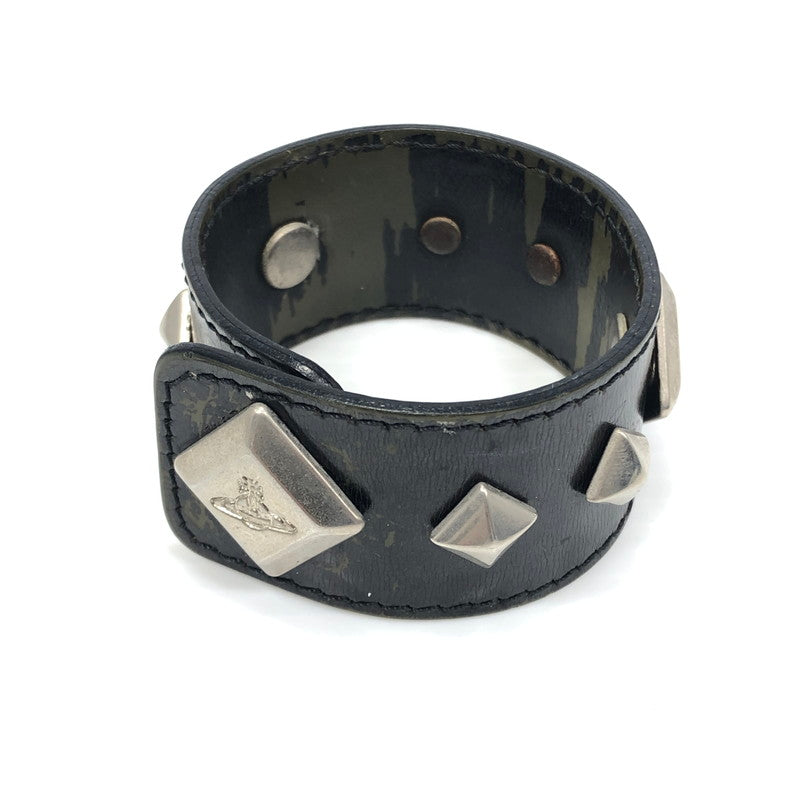 【ジャンク品】【メンズ】 Vivienne Westwood ヴィヴィアンウエストウッド シャトレーヌブレス スタッズブレスレッド アクセサリー 182-250206-hi-14-tag カラー：ブラック 万代Net店